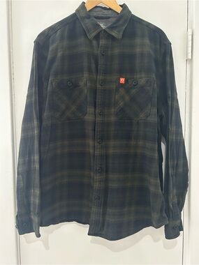The American Outdoorsman Relaxed Fit Navy Plaid Button-Down Shirt